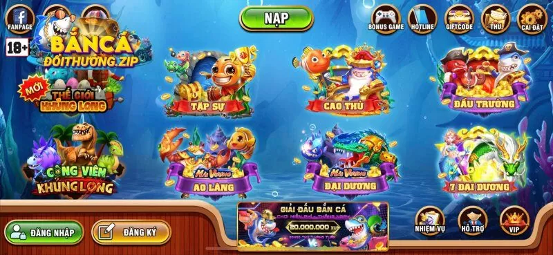 Game online bắn cá khủng long đổi thưởng